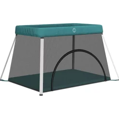 vidaXL kravlegård med madras linnedstof grøn