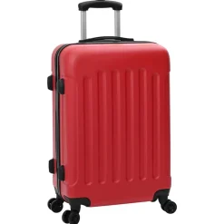vidaXL Kuffert med lås 3 pcs Rød 50 x 31 x 78 cm ABS Plastik