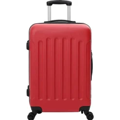 vidaXL Kuffert med lås 3 pcs Rød 50 x 31 x 78 cm ABS Plastik