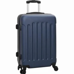 vidaXL Kuffert med lås 3 pcs Mørk blå 50 x 31 x 78 cm ABS Plastik