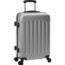 vidaXL Kuffert med lås 3 pcs Sølv 50 x 31 x 78 cm ABS Plastik
