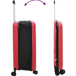 vidaXL Kuffert med lås Rød 34 x 23 x 55.5 cm ABS Plastik