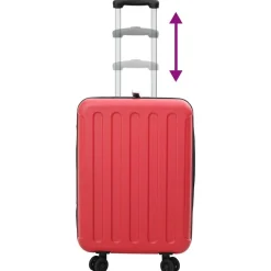 vidaXL Kuffert med lås Rød 34 x 23 x 55.5 cm ABS Plastik