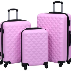 vidaXL kuffertsæt 3 stk. hardcase ABS pink