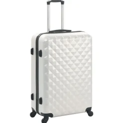 vidaXL kuffertsæt i 3 dele hardcase ABS sølvfarvet