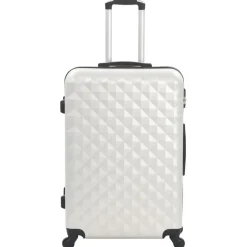 vidaXL kuffertsæt i 3 dele hardcase ABS sølvfarvet