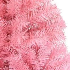 vidaXL kunstigt juletræ med juletræsfod 150 cm PVC lyserød