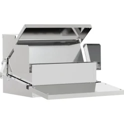 vidaXL Kylling treadle feeder Sølv 50 x 40 x 29 cm Galvaniseret stål