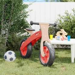vidaXL løbecykel med luftdæk rød