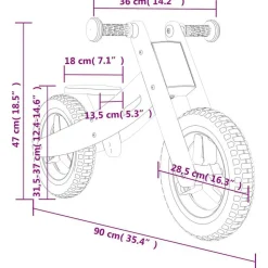 vidaXL løbecykel til børn rød