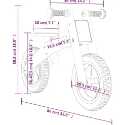 vidaXL løbecykel til børn rød