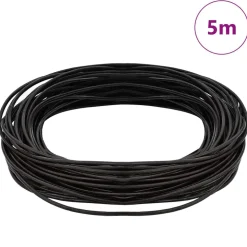 vidaXL Lædersnor Mørk Brun Ø1 mm x 5 m Læder