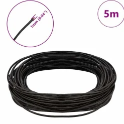 vidaXL Lædersnor Mørk Brun Ø1 mm x 5 m Læder