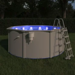 vidaXL LED-poollampe nedsænkelig og flydende fjernbetjening flerfarvet