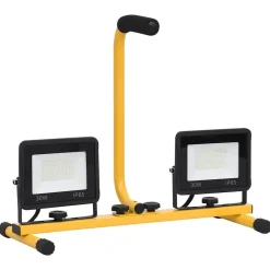 vidaXL LED-projektør med håndtag 2x30 W varm hvid