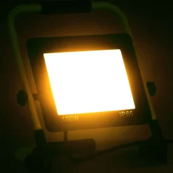 vidaXL LED-projektør med håndtag 100 W varm hvid