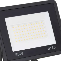 vidaXL LED-projektør med håndtag 2x50 W varm hvid