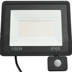 vidaXL LED-projektør med sensor 100 W varm hvid