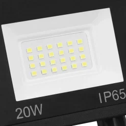vidaXL LED-projektør med sensor 20 W varm hvid