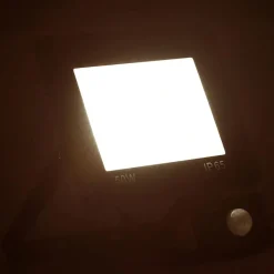 vidaXL LED-projektør med sensor 50 W varmt hvidt lys