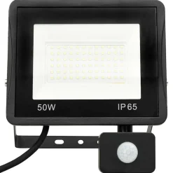vidaXL LED-projektør med sensor 50 W varmt hvidt lys