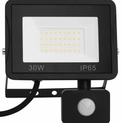 vidaXL LED-projektør med sensor 30 W varm hvid