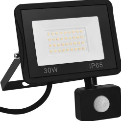 vidaXL LED-projektør med sensor 30 W varm hvid