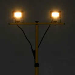 vidaXL LED-projektør med stativ 2x10 W varm hvid