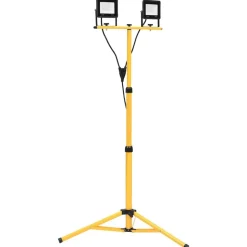 vidaXL LED-projektør med stativ 2x50 W varm hvid