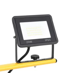 vidaXL LED-projektør med stativ 2x20 W varm hvid