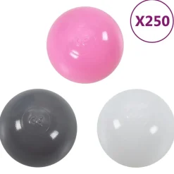 vidaXL legebolde 250 stk. flerfarvet