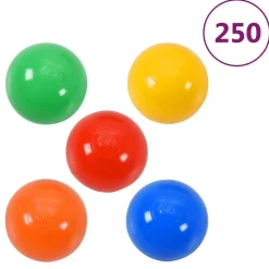 vidaXL legebolde 250 stk. flerfarvet