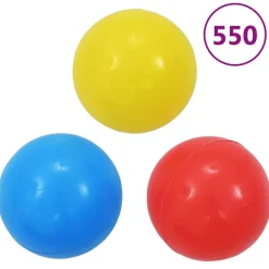 vidaXL legetelt med 550 bolde 123x120x126 cm