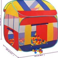 vidaXL legetelt med 550 bolde 123x120x126 cm