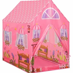 vidaXL legetelt til børn 69x94x104 cm med 250 bolde pink