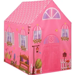 vidaXL legetelt til børn 69x94x104 cm med 250 bolde pink