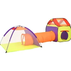 vidaXL legetelt til børn 338x123x111 cm 250 bolde flerfarvet