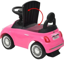 vidaXL legetøjsbil Fiat 500 lyserød