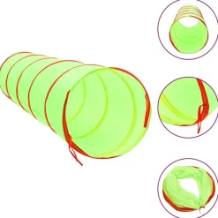 vidaXL legetunnel til børn 175 cm 250 bolde polyester grøn