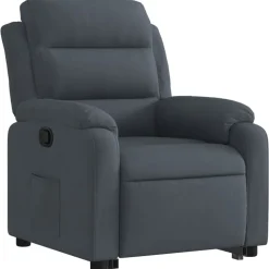 vidaXL løftestol velour mørkegrå