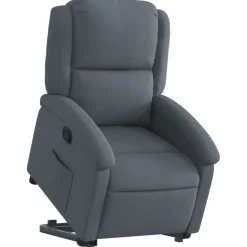 vidaXL løftestol velour mørkegrå