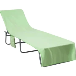 vidaXL Liggestols håndklæder 2 pcs Grøn 210 x 75 cm