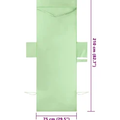 vidaXL Liggestols håndklæder 2 pcs Grøn 210 x 75 cm