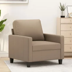 vidaXL lænestol 60 cm kunstlæder Cappuccino