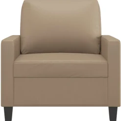 vidaXL lænestol 60 cm kunstlæder Cappuccino