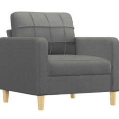 vidaXL lænestol 60 cm stof mørkegrå