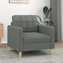 vidaXL lænestol 60 cm stof mørkegrå