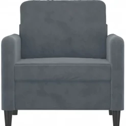 vidaXL lænestol 60 cm velour mørkegrå