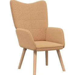 vidaXL lænestol Beige 62 x 67 x 95,5 cm Sherpa-stof