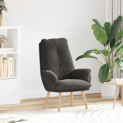 vidaXL lænestol Mørkegrå 69 x 74 x 93 cm Sherpa-stof